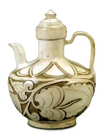 白地掻落　唐花文水注