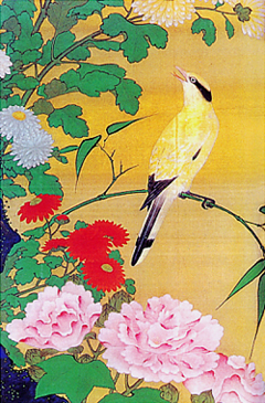 「花鳥図」（部分）