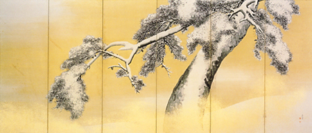 国宝　「雪松図」（右隻）