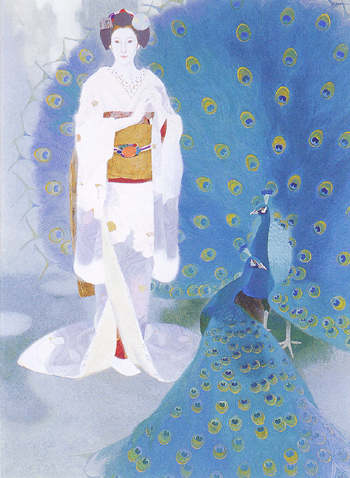 日本画 「青暉」【せいよう】