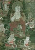 重要文化財 阿弥陀聖衆来迎図（部分）（あみだしょうじゅうらいごうず）