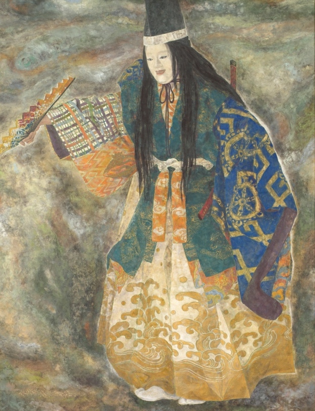 日本画 敦盛(黒川能)