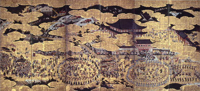 [重要文化財] 豊国祭礼図屏風（左隻）6曲1双 