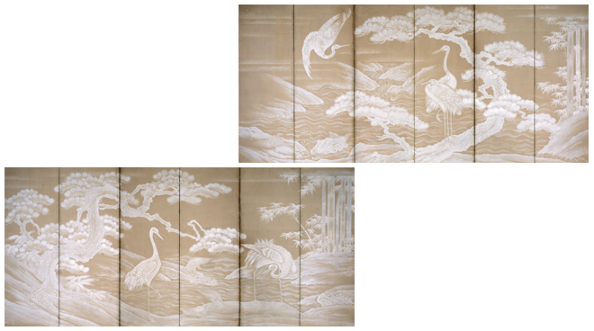 白絵屏風 6曲1双 
