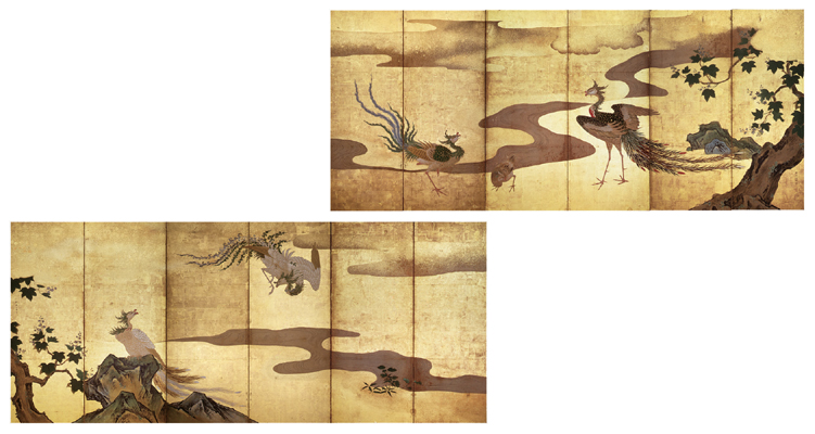 桐鳳凰図屏風 6曲1双