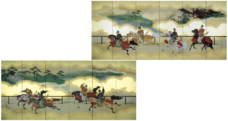 賀茂競馬図屏風 6曲1双 
