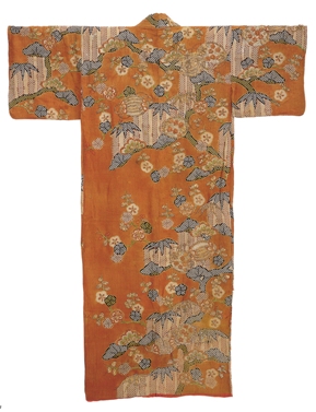 松竹梅に匂袋模様小袖 （しょうちくばいににおいぶくろもようこそで）