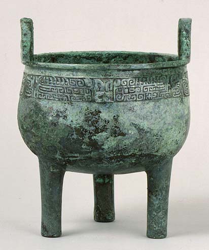 青銅　饕餮文鼎 