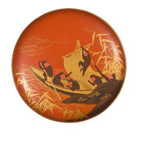 猿猴舟遊び蒔絵杯 （本館蔵）