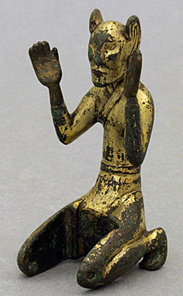 青銅鍍金銀　仙人　　　　　　　　　　　　　