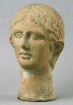 テラコッタ男子頭部