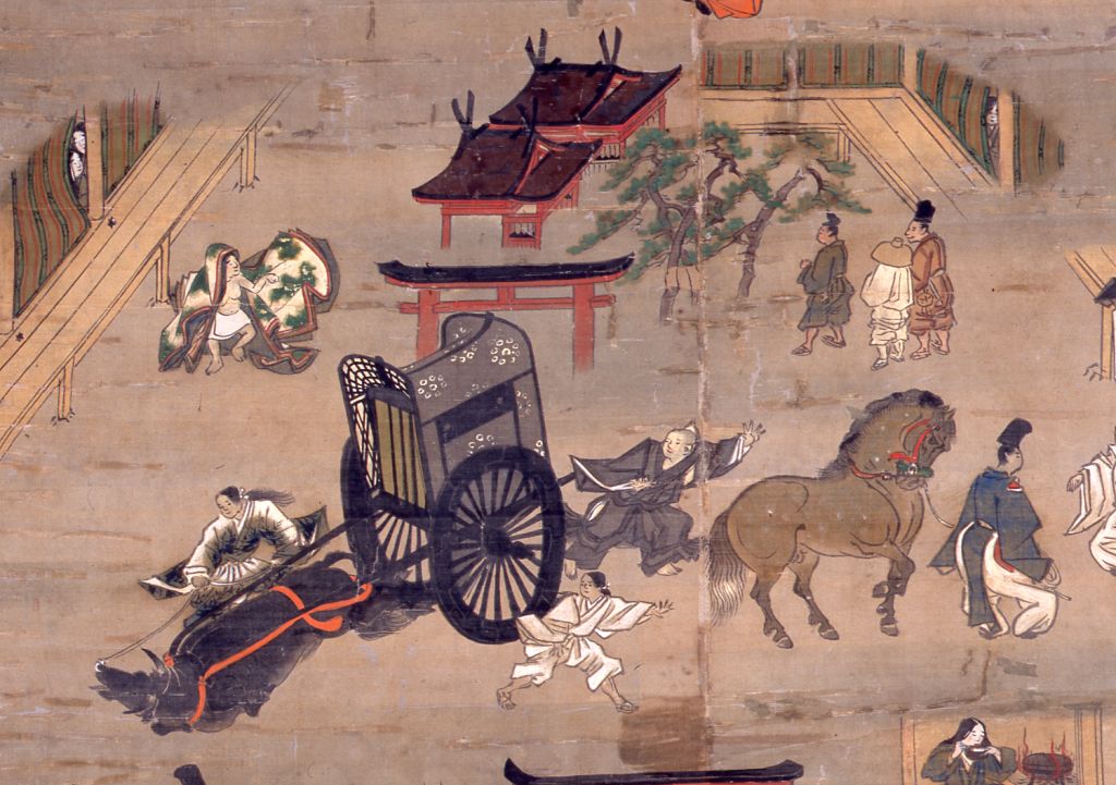 北野天神縁起絵（第四幅）・部分