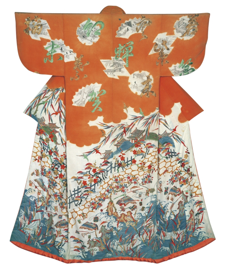 源氏物語文様小袖