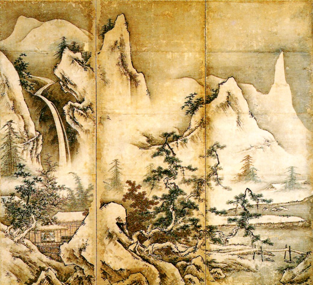 重要文化財　狩野派　「四季山水図屏風」                  　