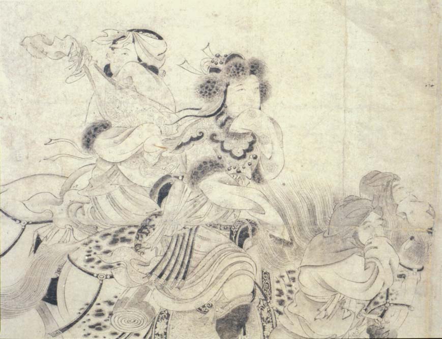 重要文化財　宮素然　明妃出塞図（部分）