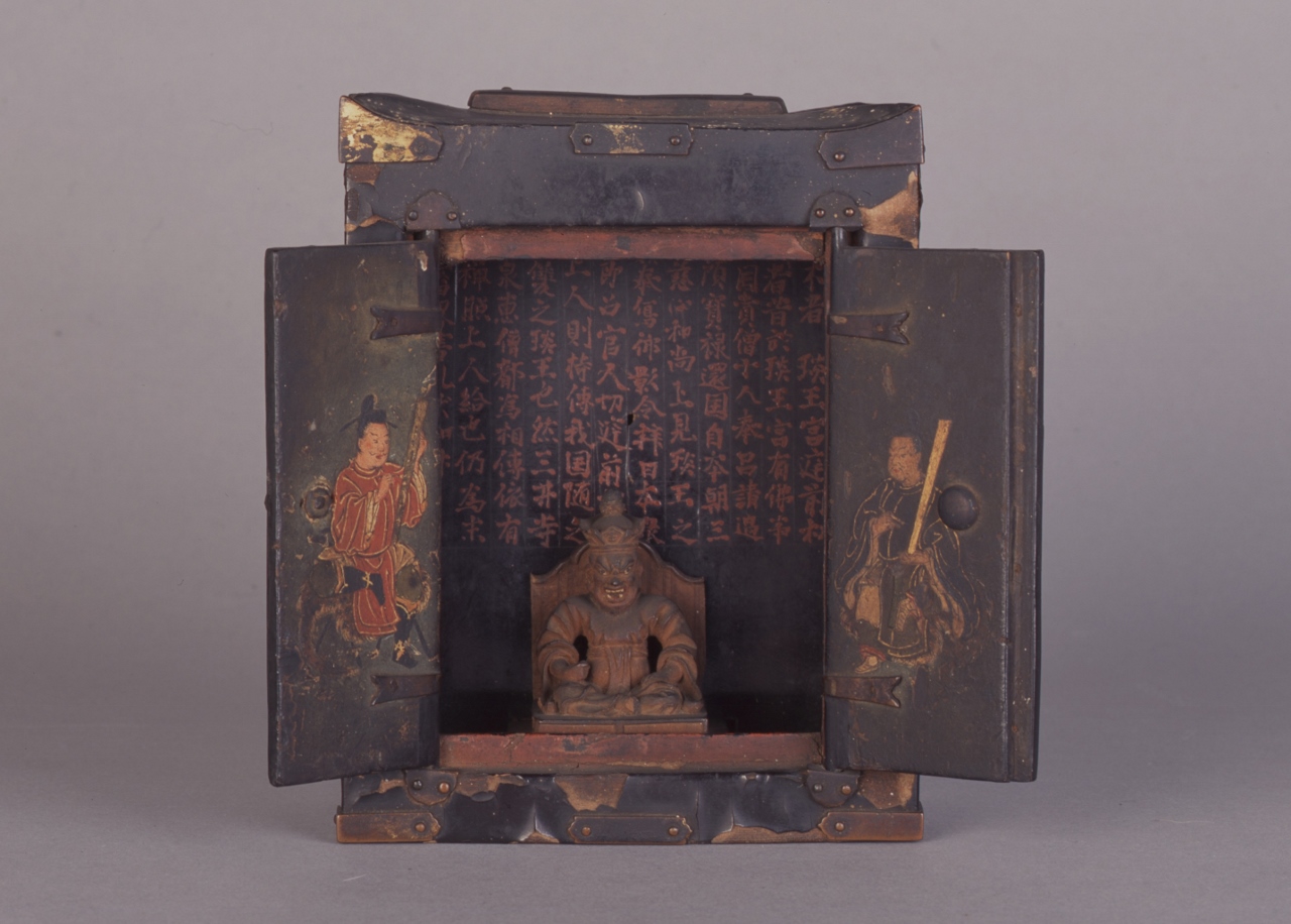 木造 閻魔王坐像 厨子入　