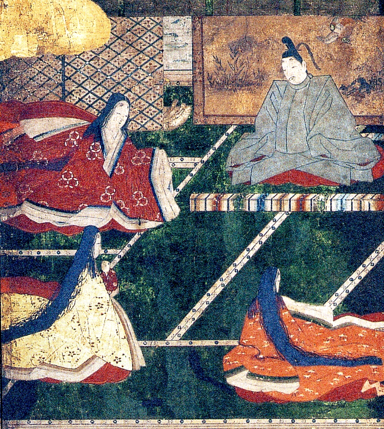 源氏物語図屏風（部分） 