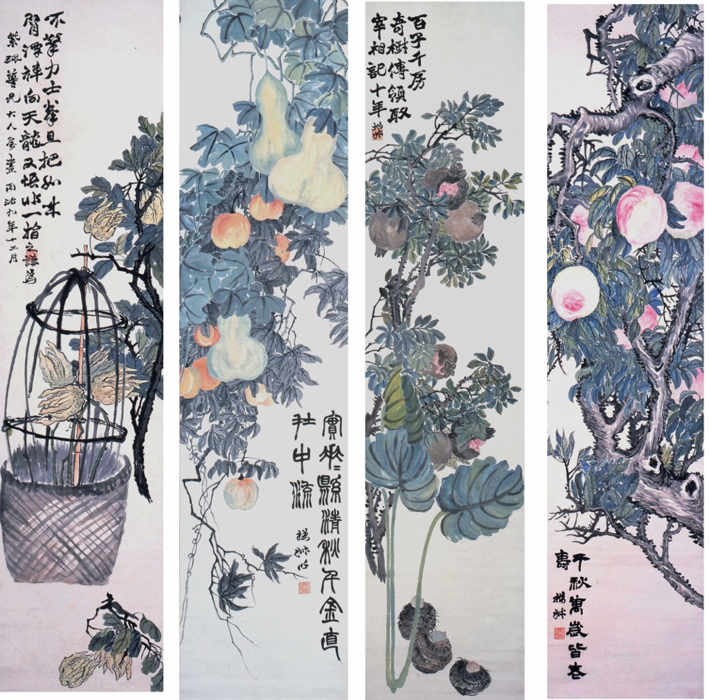 四時果実図（４幅）