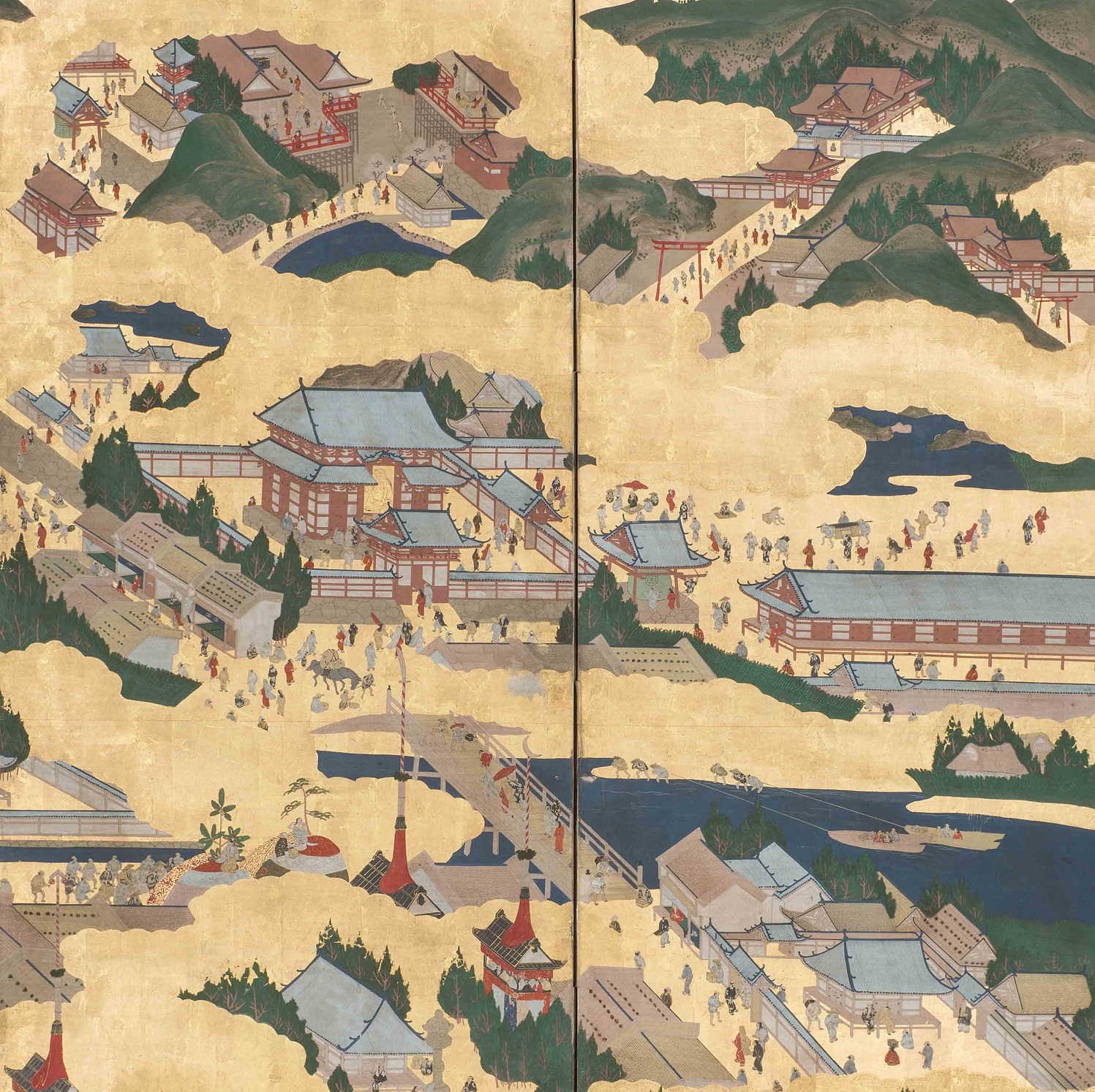 《洛中洛外図》（右隻部分）