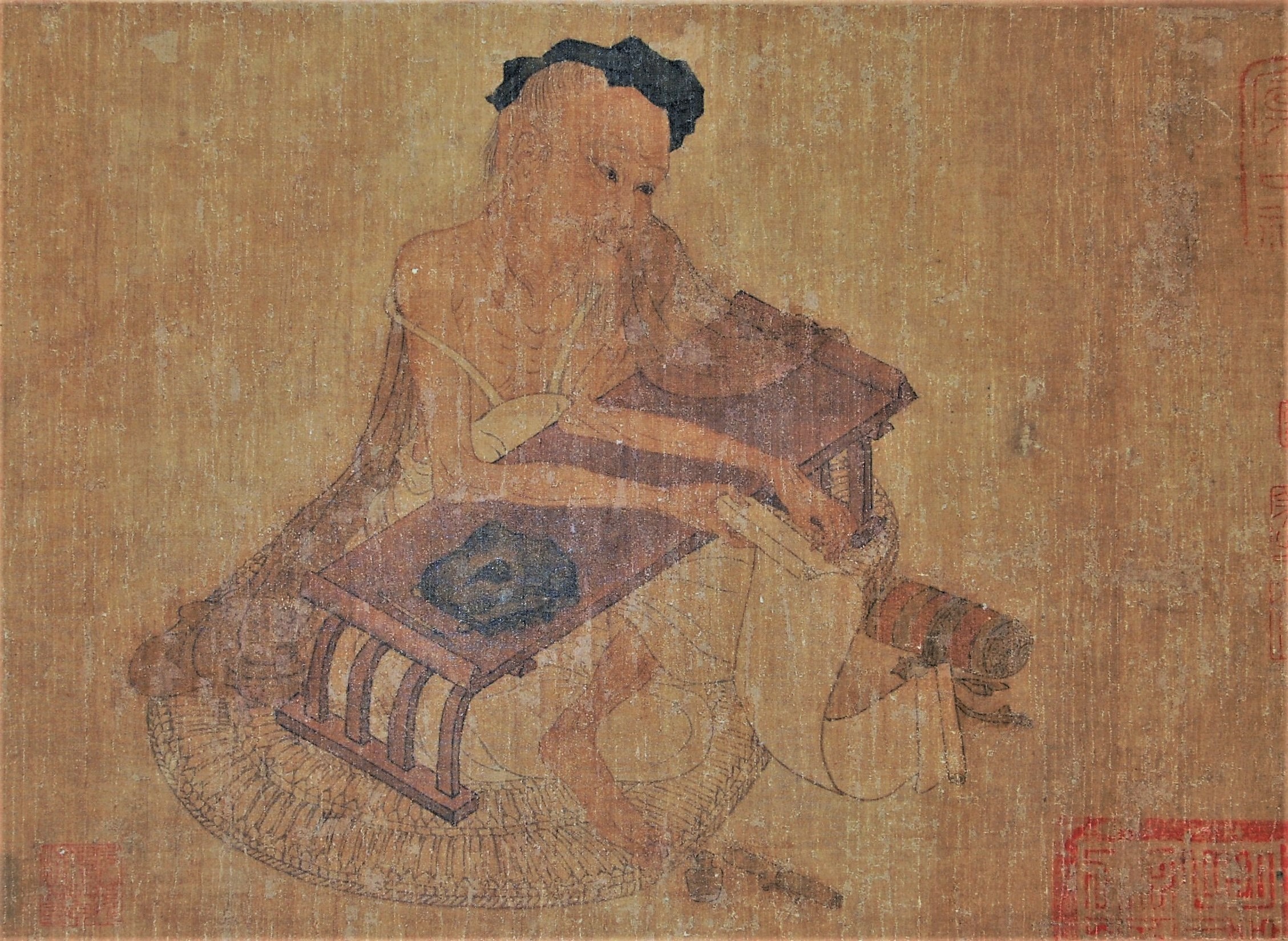 重要文化財　(伝)王維　伏生授経図（部分）