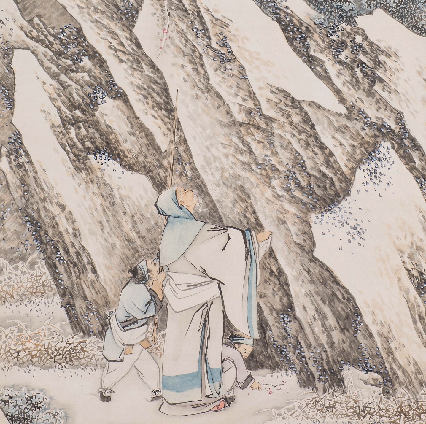 金廷標　春元瑞兆図（部分）