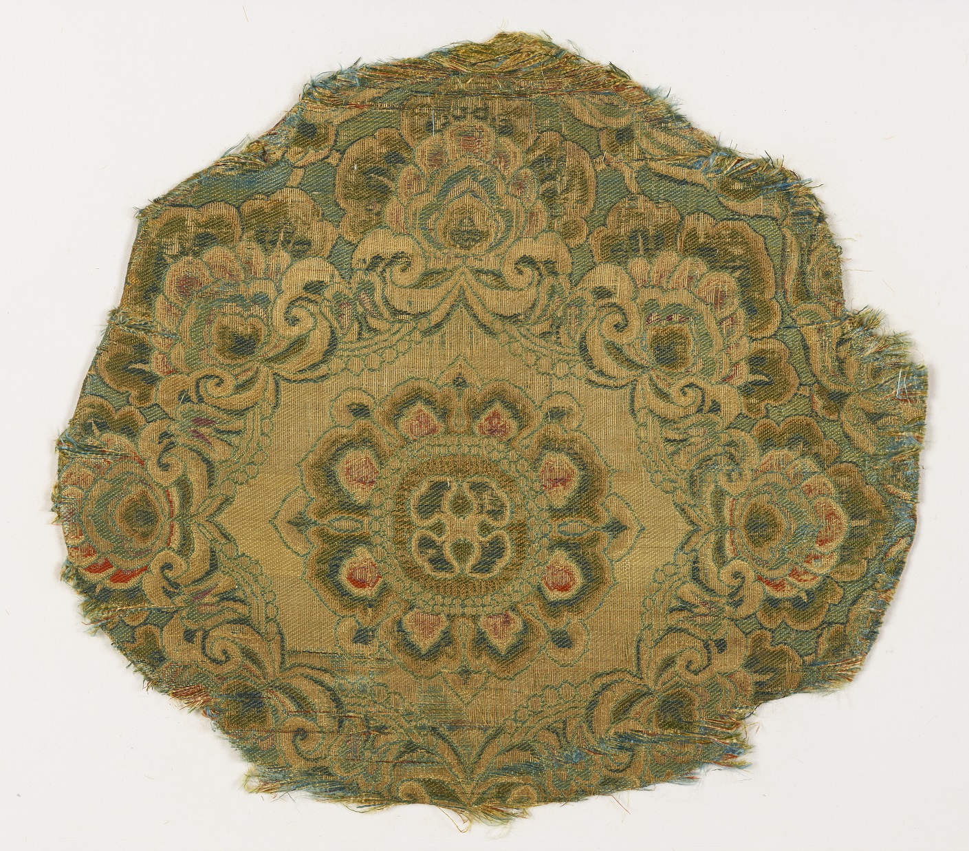 淡縹地大唐花文錦（あわはなだじだいからはなもんにしき）　正倉院伝来　