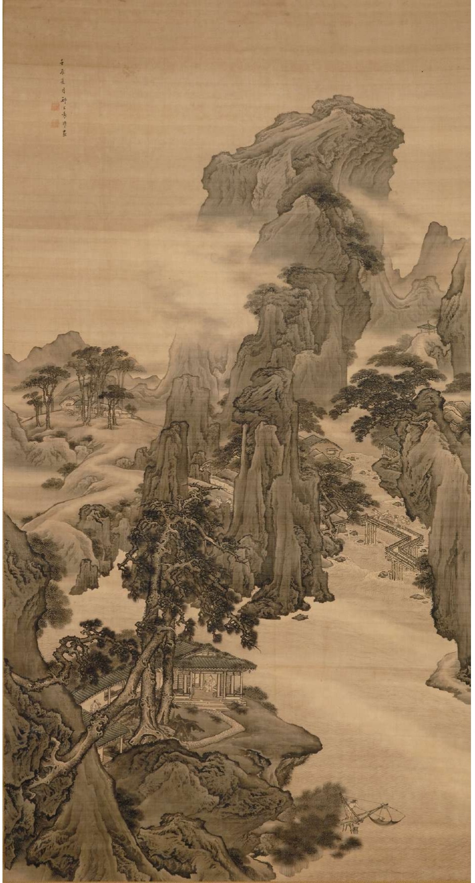 袁耀（生没年不詳）《真山水図軸 》