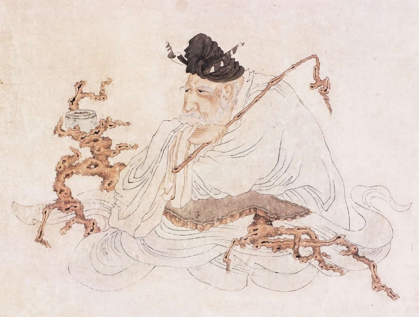 羅聘（1733-1799）《浄名居士像軸》（部分）