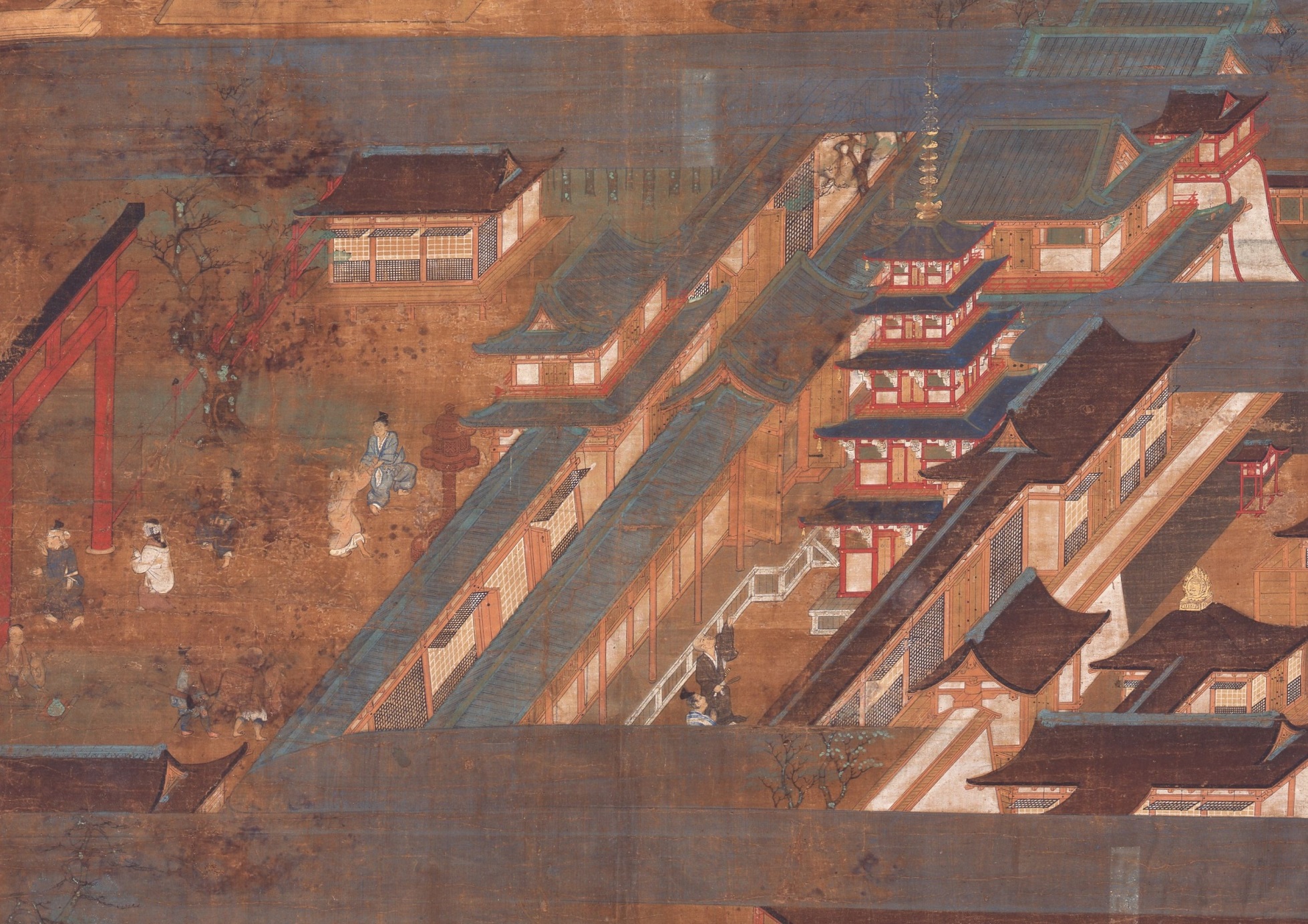 重要文化財 聖徳太子絵伝（部分）第6幅　　　　愛知・本證寺　