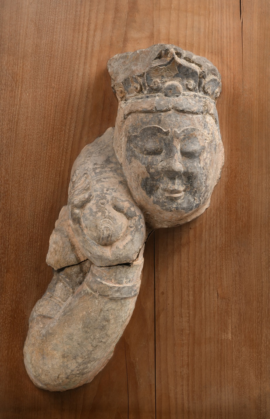 河神坐像　北響堂山石窟将来